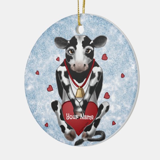 Cow Lover Keramisch Ornament (Links)