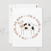 Cow Moo Briefkaart (Voorkant / Achterkant)
