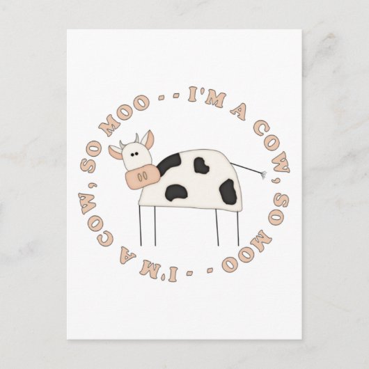 Cow Moo Briefkaart (Voorkant)