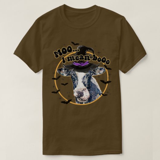 Cow Moo I Mean Boo Halloween Fall Tees For Farmer (Design voorkant)