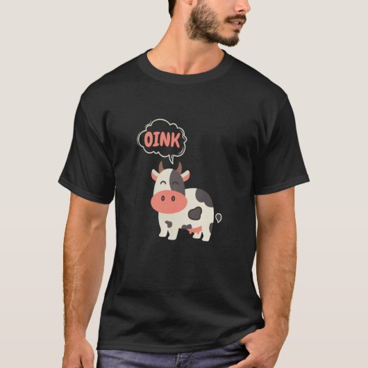 Cow Oink Farm animal Pig T-shirt (Voorkant)
