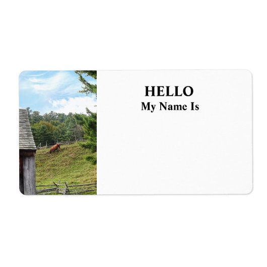 Cow on Hill Etiket (Voorkant)