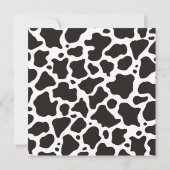 Cow pattern background Square Invitation Kaart (Achterkant)
