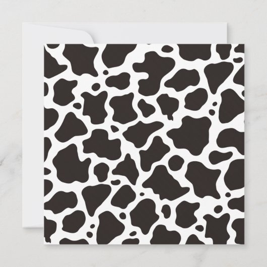 Cow pattern background Square Invitation Kaart (Achterkant)
