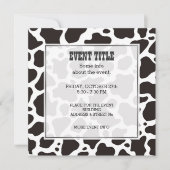 Cow pattern background Square Invitation Kaart (Voorkant)