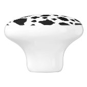 Cow Pattern Black and White Farmhouse Keramische Knop (Zijkant)