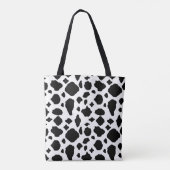 Cow Pattern Black and White Tote Bag (Achterkant)