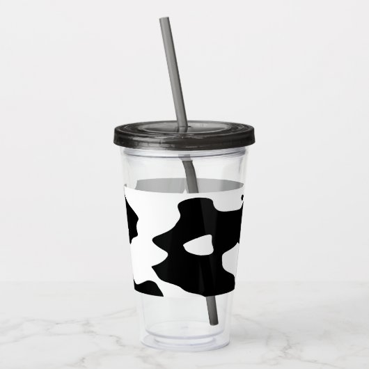 Cow Pattern Black en White Acryl Drinkbeker (Links)