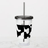 Cow Pattern Black en White Acryl Drinkbeker (Rechts)