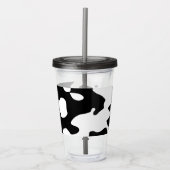 Cow Pattern Black en White Acryl Drinkbeker (Voorkant)