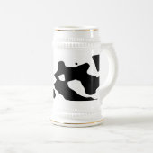 Cow Pattern Black en White Bierpul (Voorkant rechts)