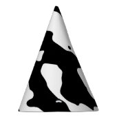 Cow Pattern Black en White Feesthoedjes (Rechts)