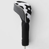 Cow Pattern Black en White Golfheadcover (Schuin)