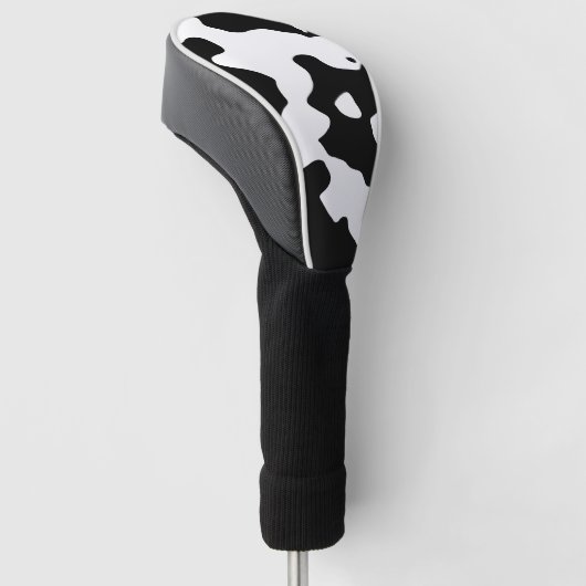 Cow Pattern Black en White Golfheadcover (Schuin)
