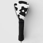 Cow Pattern Black en White Golfheadcover (Voorkant)