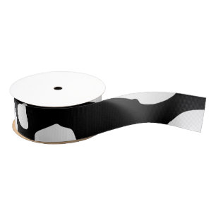 Cow Pattern Black en White Grosgrain Lint
