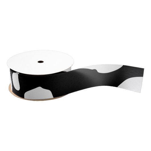 Cow Pattern Black en White Grosgrain Lint (Spoel)