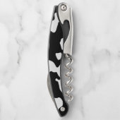 Cow Pattern Black en White Kurkentrekker (Achterkant)