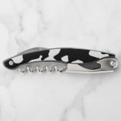 Cow Pattern Black en White Kurkentrekker (Achterkant)