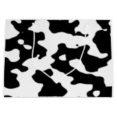 Cow Pattern Black en White Large Cadeautasje (Voorkant)