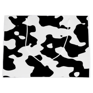 Cow Pattern Black en White Large Cadeautasje