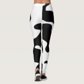 Cow Pattern Black en White Leggings (Achterkant)