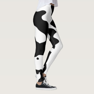Cow Pattern Black en White Leggings
