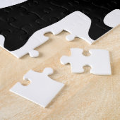 Cow Pattern Black en White Legpuzzel (Zijkant)