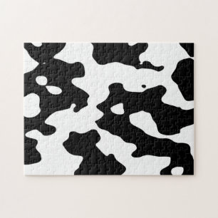 Cow Pattern Black en White Legpuzzel