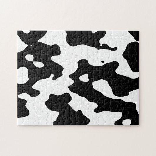 Cow Pattern Black en White Legpuzzel (Horizontaal)