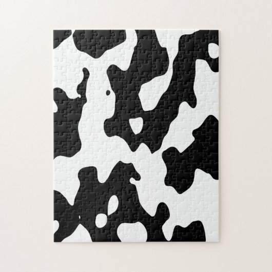 Cow Pattern Black en White Legpuzzel (Verticaal)