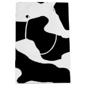 Cow Pattern Black en White Medium Cadeauzakje (Voorkant)