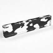 Cow Pattern Black en White Naambordje