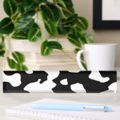 Cow Pattern Black en White Naambordje