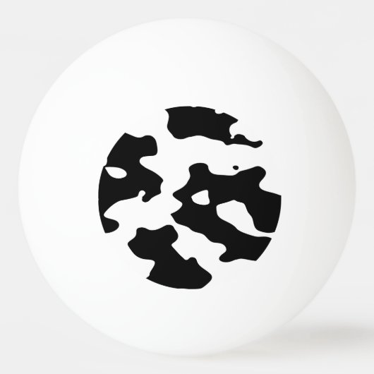 Cow Pattern Black en White Pingpongbal (Achterkant)