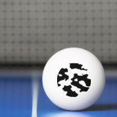 Cow Pattern Black en White Pingpongbal (Net)