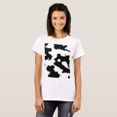 Cow Pattern Black en White T-shirt (Voorkant volledig)