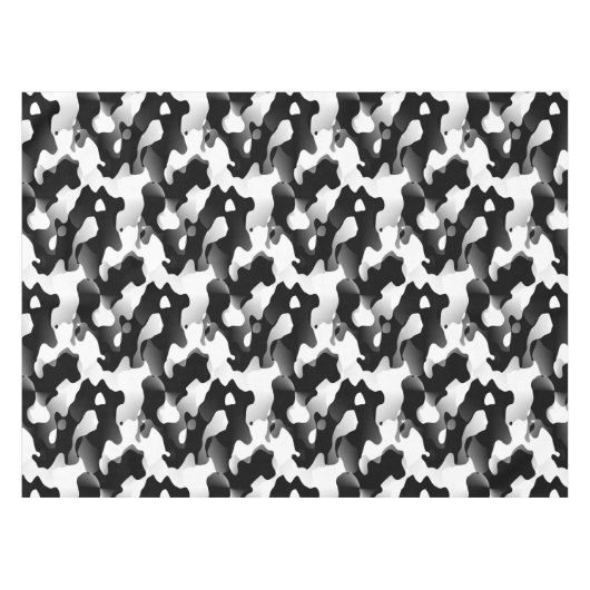 Cow Pattern Black en White Tafelkleed (Voorkant (Horizontaal))