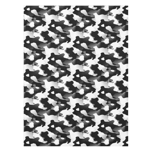 Cow Pattern Black en White Tafelkleed (Voorkant)