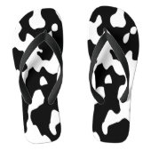 Cow Pattern Black en White Teenslippers (Voetbed)