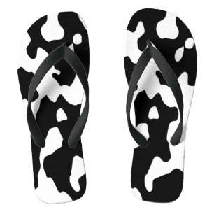 Cow Pattern Black en White Teenslippers