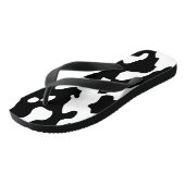 Cow Pattern Black en White Teenslippers (Schuin)