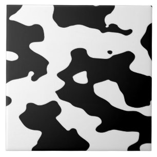 Cow Pattern Black en White Tegeltje