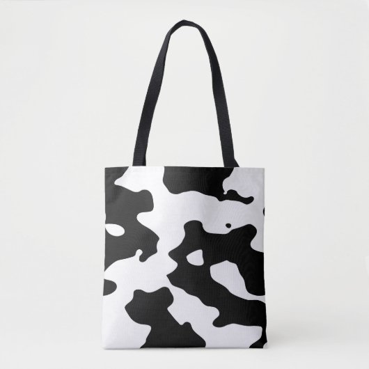 Cow Pattern Black en White Tote Bag (Voorkant)
