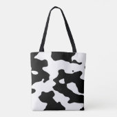 Cow Pattern Black en White Tote Bag (Achterkant)