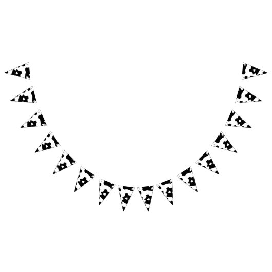 Cow Pattern Black en White Vlaggetjes (Alle)
