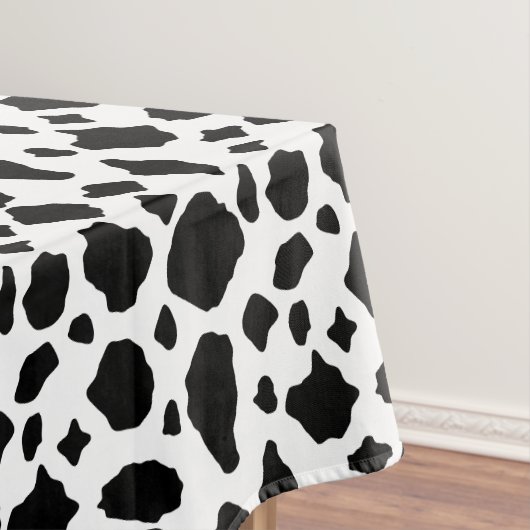 Cow Pattern Black White Country Tafelkleed (Voorbeeld)