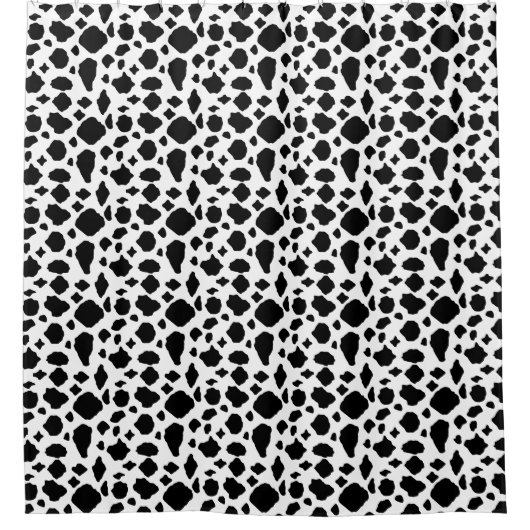 Cow Pattern Black White Western Douchegordijn (Voorkant)