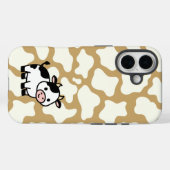 Cow Pattern in White on Light Brown with Cow Case-Mate iPhone Case (Achterkant (horizontaal))