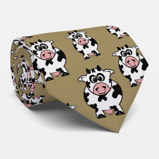 Cow Pattern Stropdas (Opgerold)